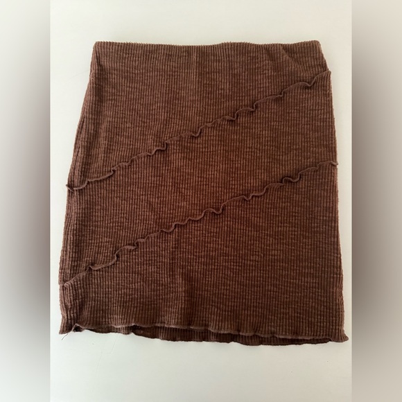 Oscar Mini Skirt Brown - Picture 6 of 10